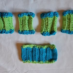 Dog collar and leg Warmers hand made crochet